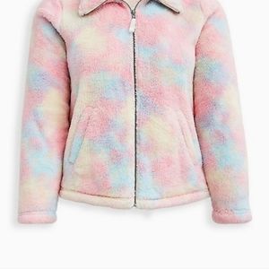 Torrid Tie Dye Sherpa Jacket
